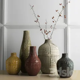 West elm linework vases